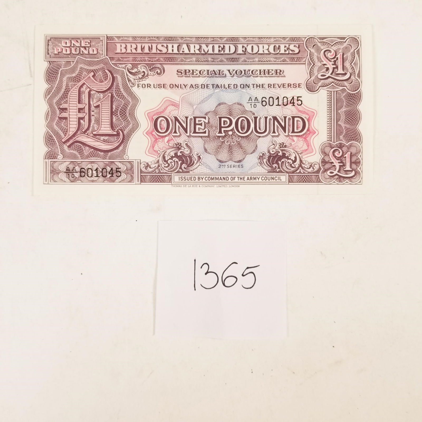 RARE British Armed Forces 1 Pound Note Special... (1 of 2)