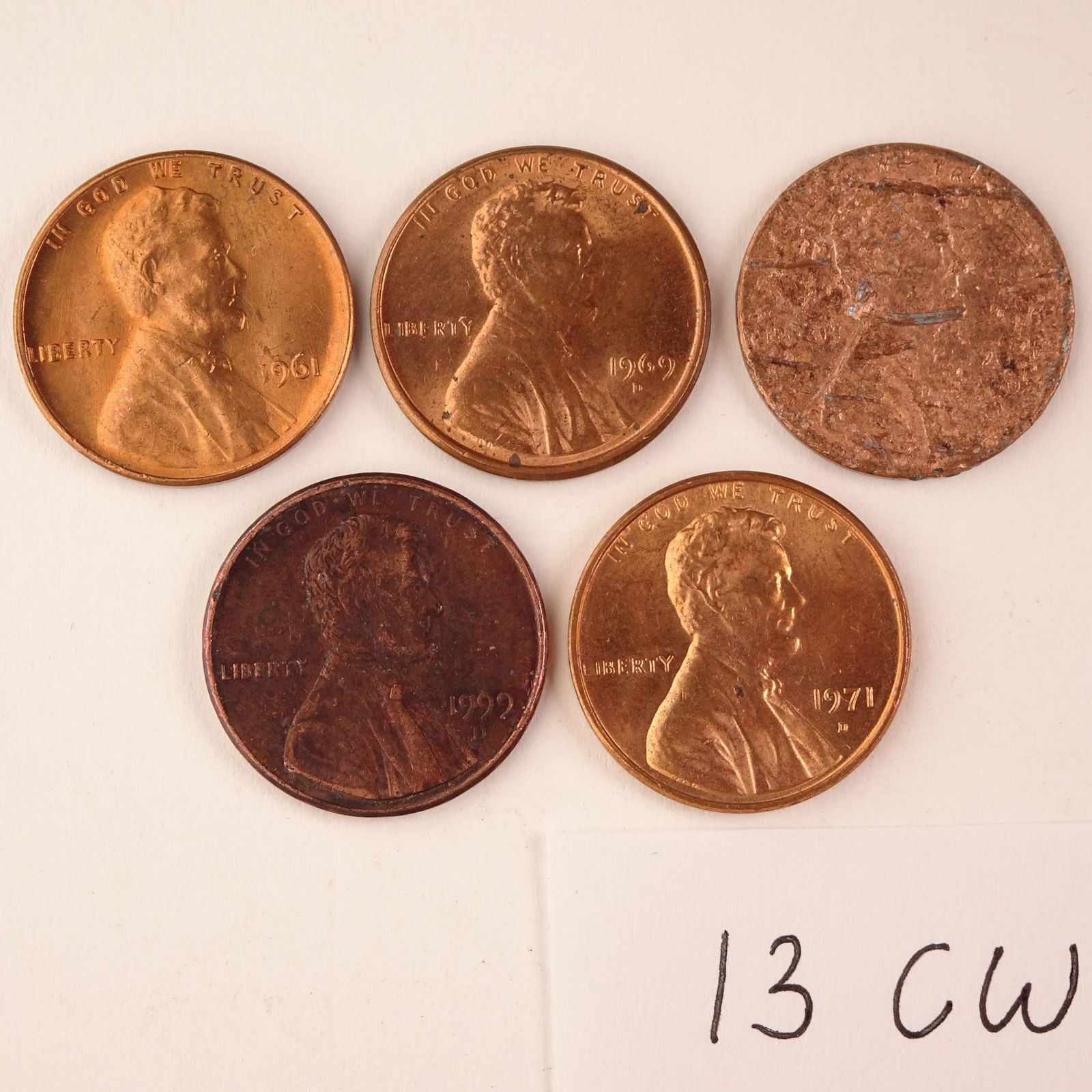 Assortment of Vintage Pennies Set of 5 (1961,... (1 of 2)