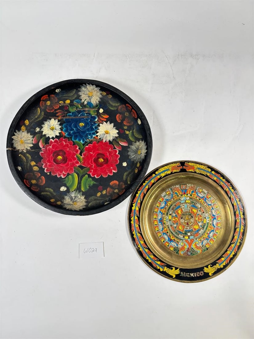 Vintage Wood Mexican Handpainted Batea Tray... (1 of 4)