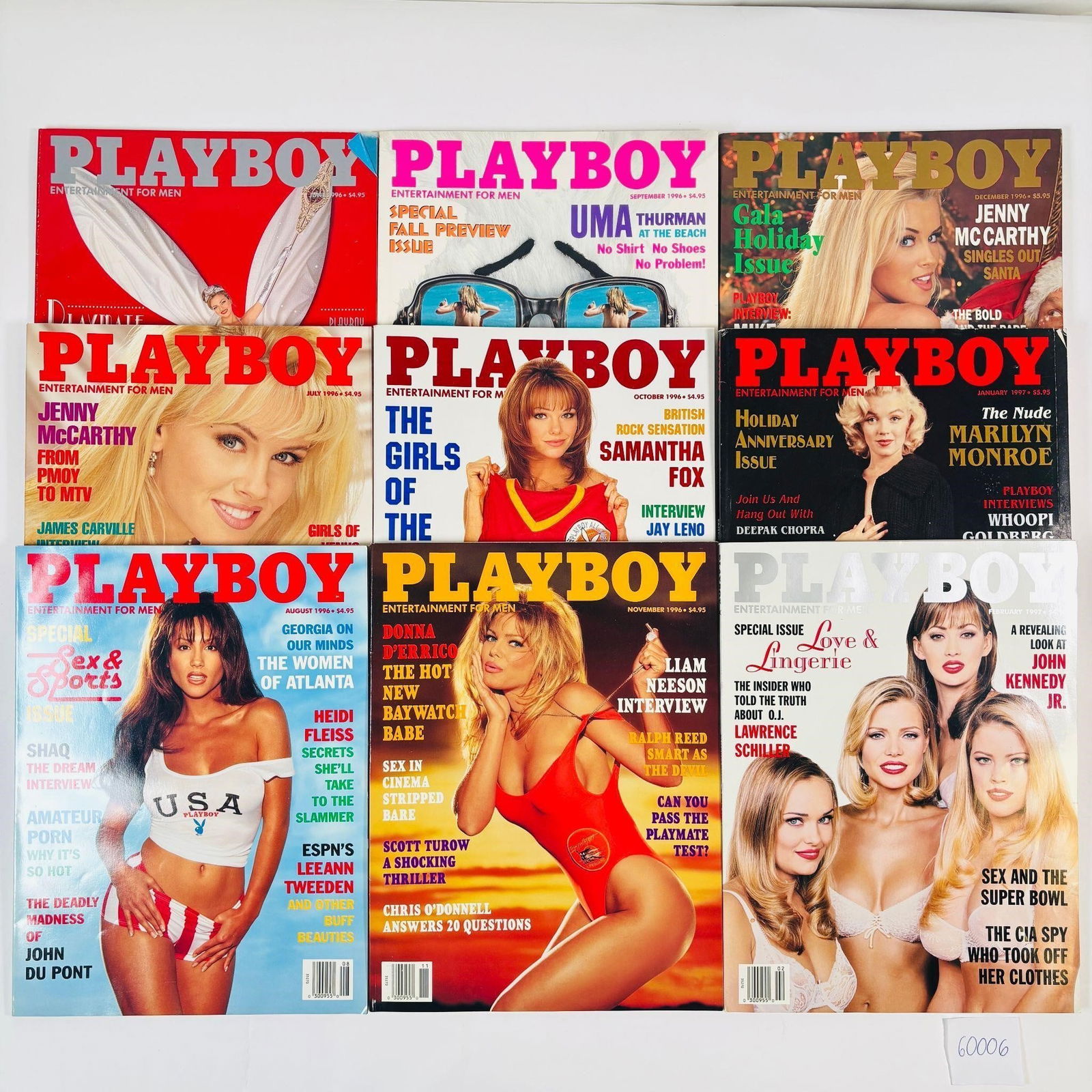 Vintage Playboy Magazines Set of 9 (1996-1997) (1 of 4)