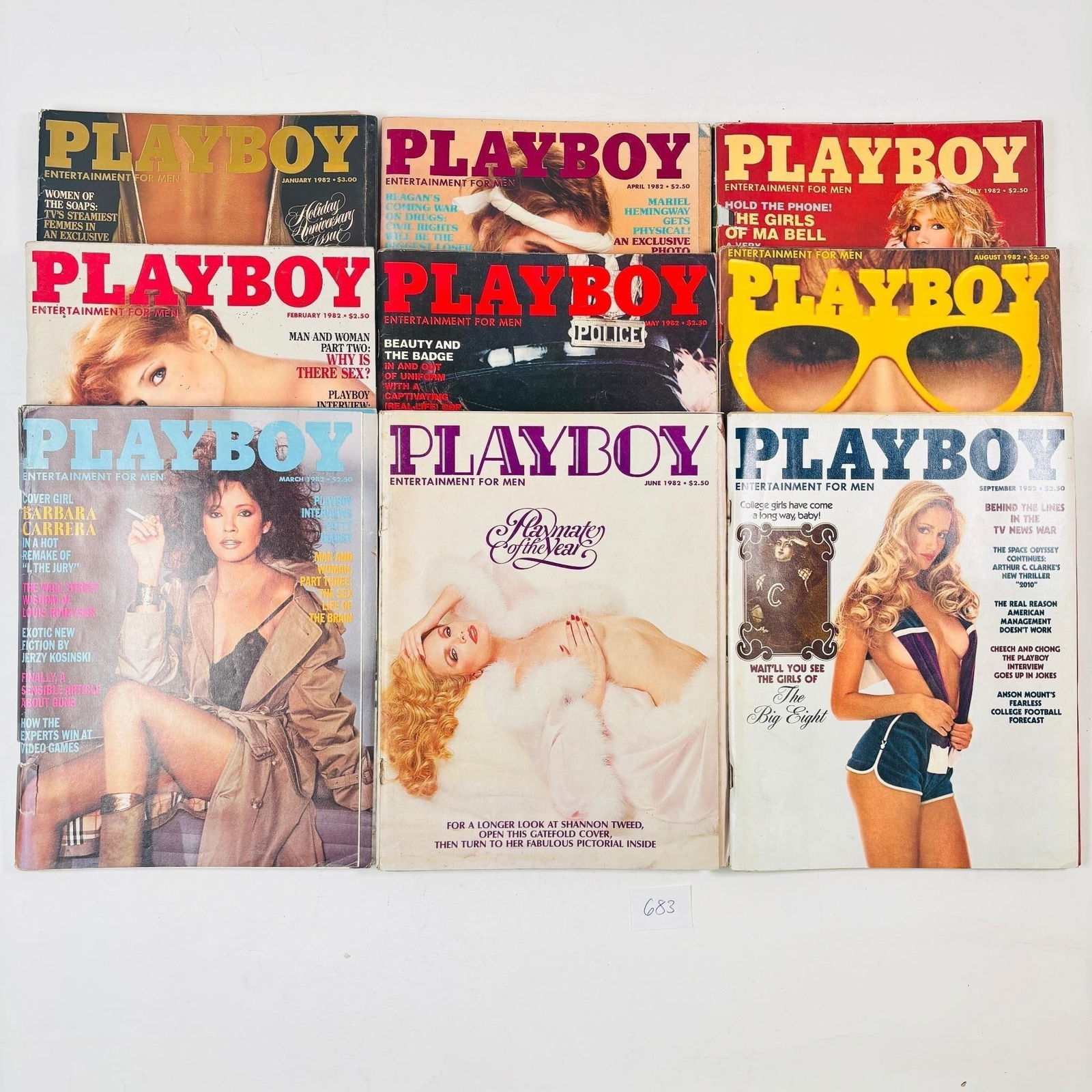 Vintage Playboy Magazines Set of 9 (1982) (1 of 8)