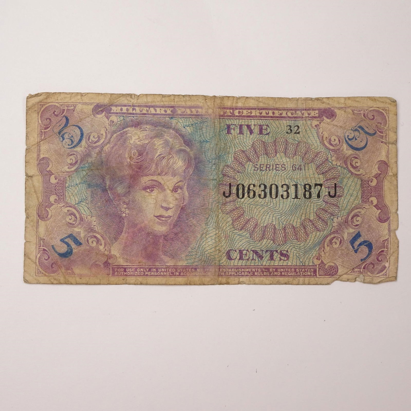 U.S. Militray Payment Cerificate 1965-1968 5... (1 of 3)