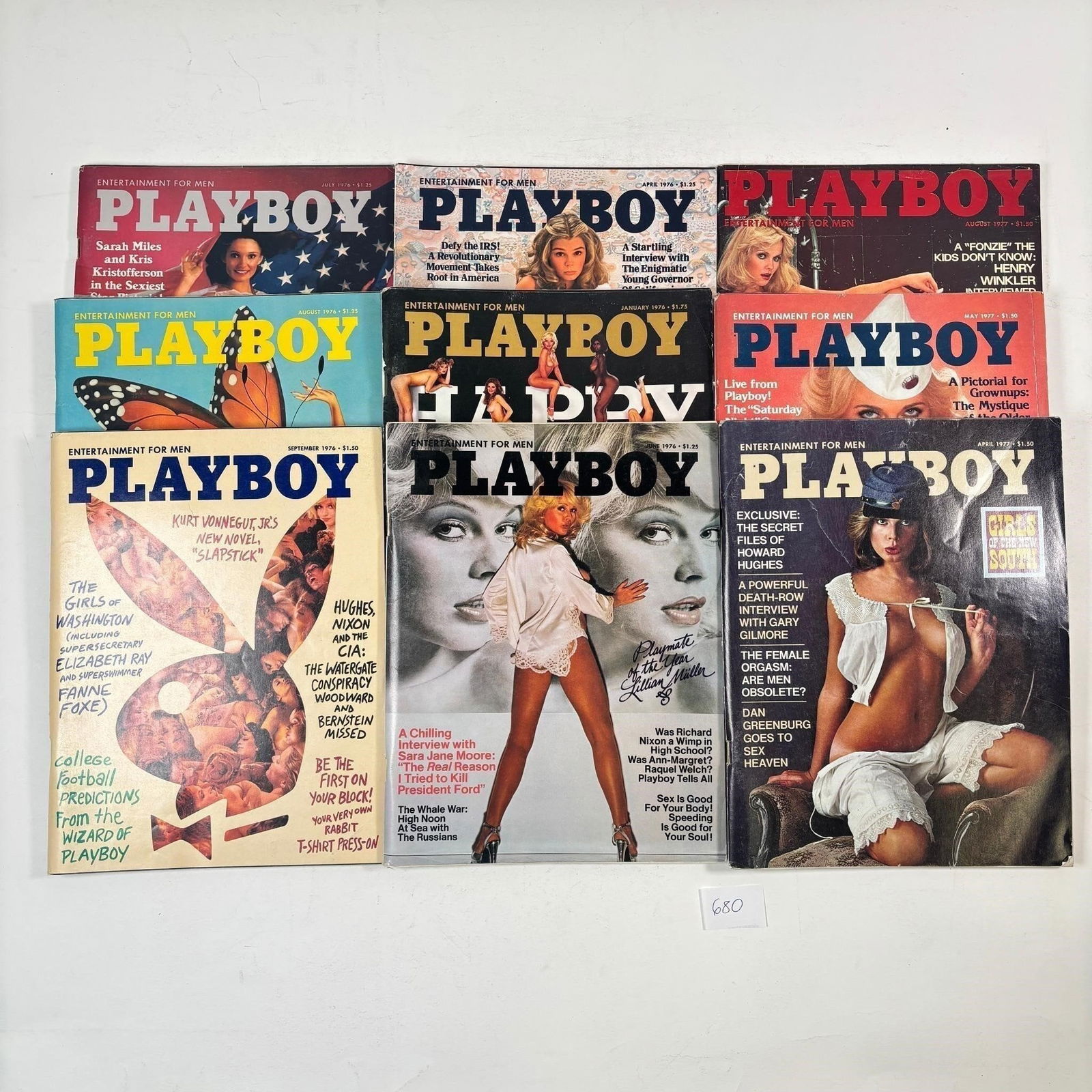 Vintage Playboy Magazines Set of 9 (1976-1977) (1 of 8)