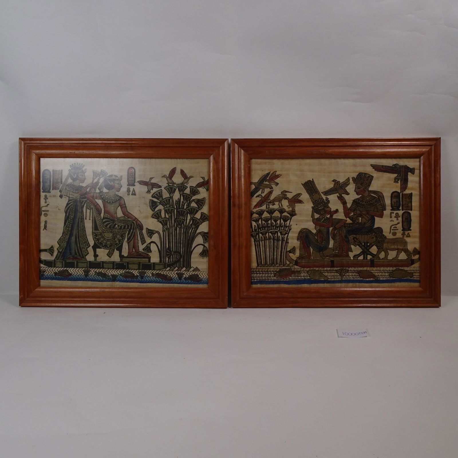 Set of 2 Papyrus Egyptian Art: (1 of 6)