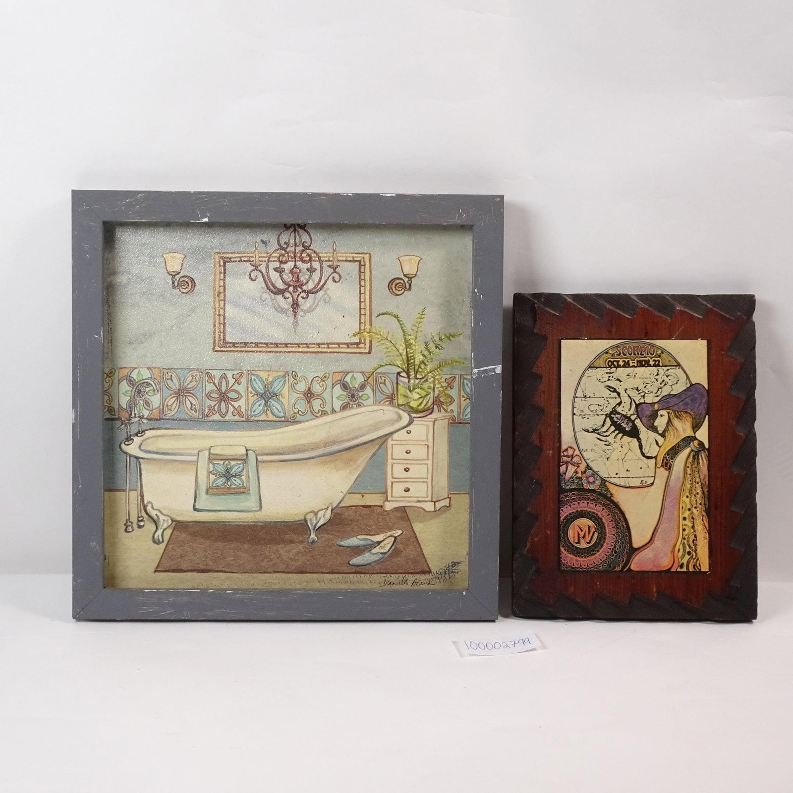 Set of 2 Home Decor Art (Astrology and Bath Prints (1 of 2)