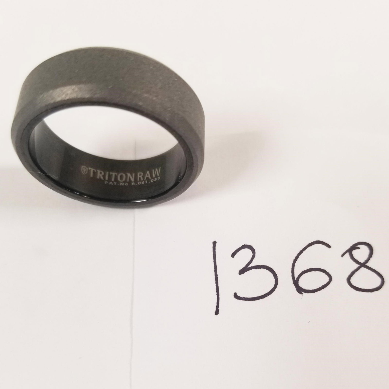 TRITON RAW Sand Blast Tungsten Ring: TRITON RAW Sand Blast Tungsten Ring Size 10