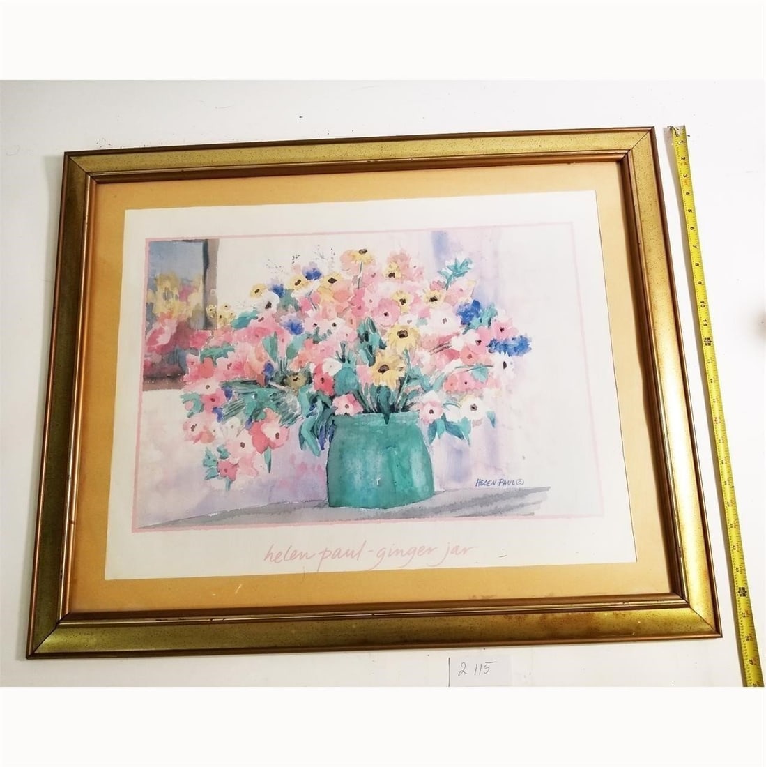 Framed Ginger Jar by Helen Paul Fine Art...: Lithography. Framed Ginger Jar by Helen Paul Fine Art Lithography Sold as-is, condition varies. See photos for details.