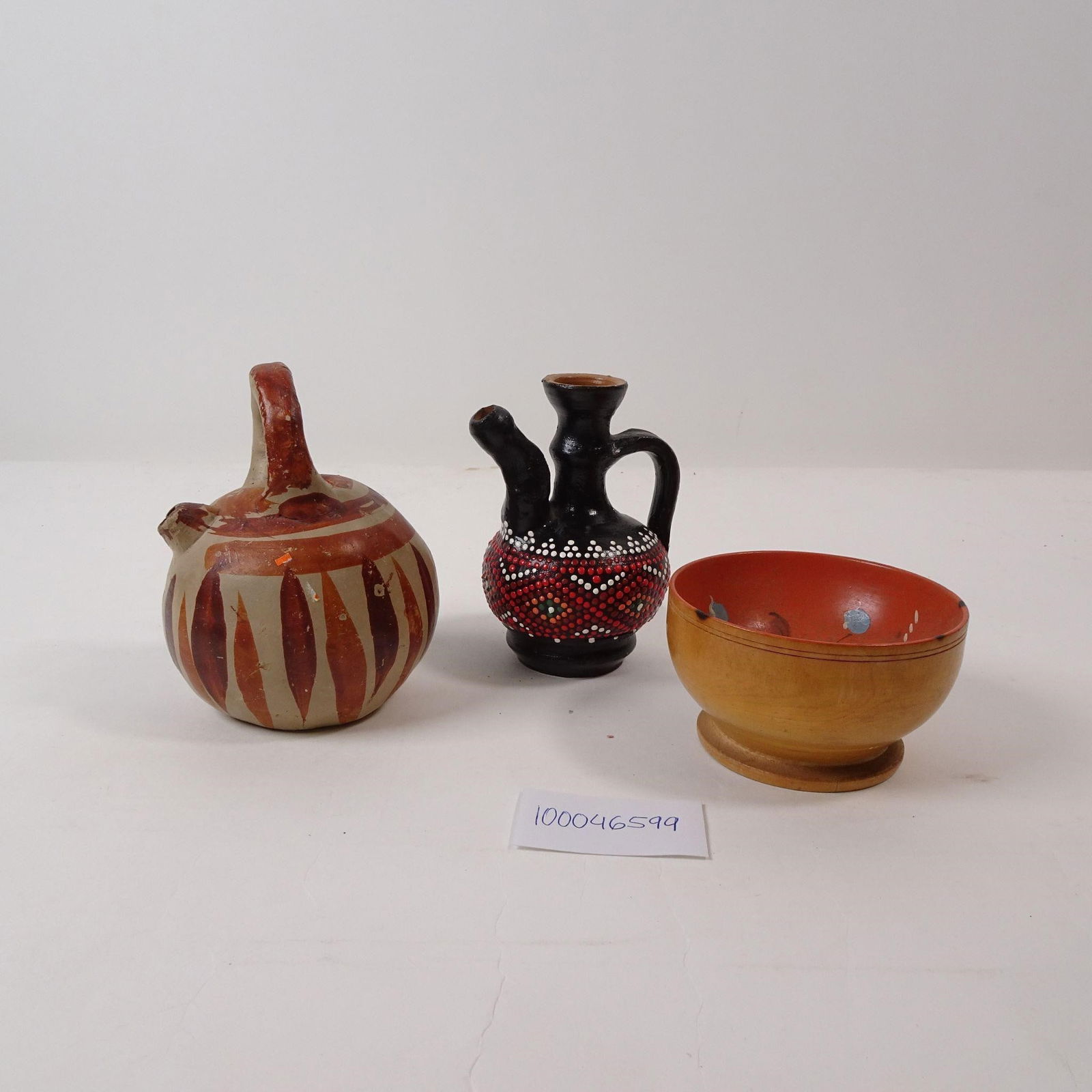 Small Decorative Clay Pots and Bowl (1 of 5)