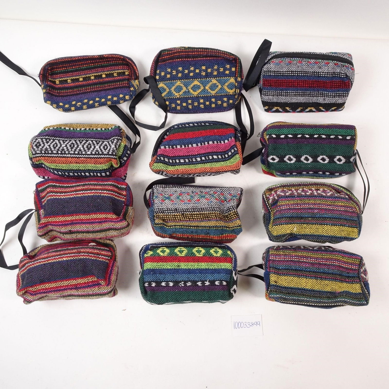 Multi Colored Woven Coin Purses Set of 12 (1 of 1)