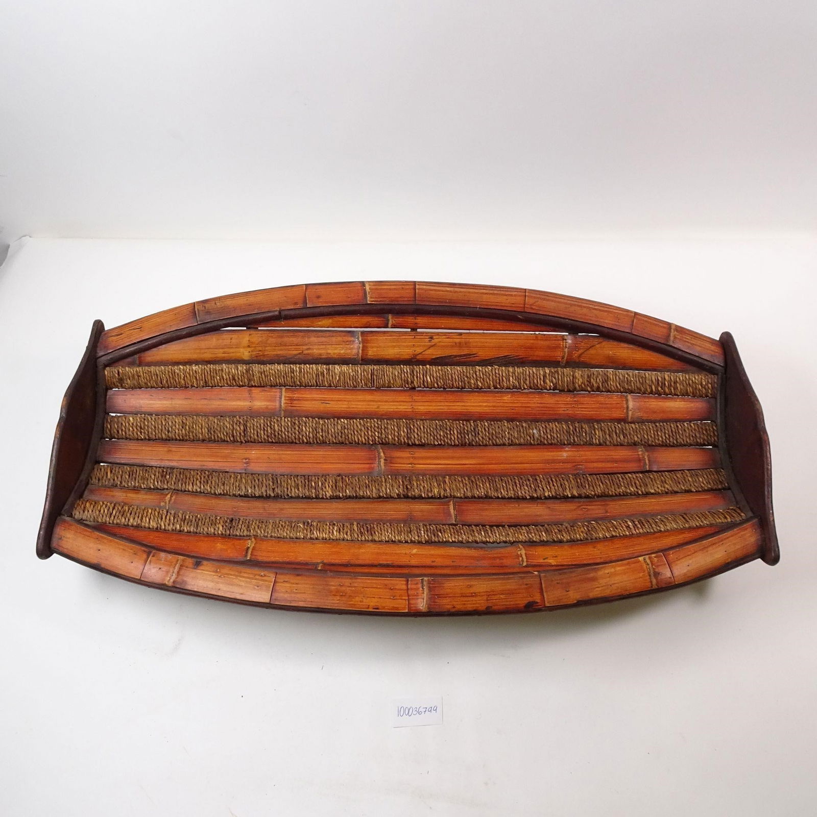 Large Decorative Bamboo Basket Bowl (1 of 5)