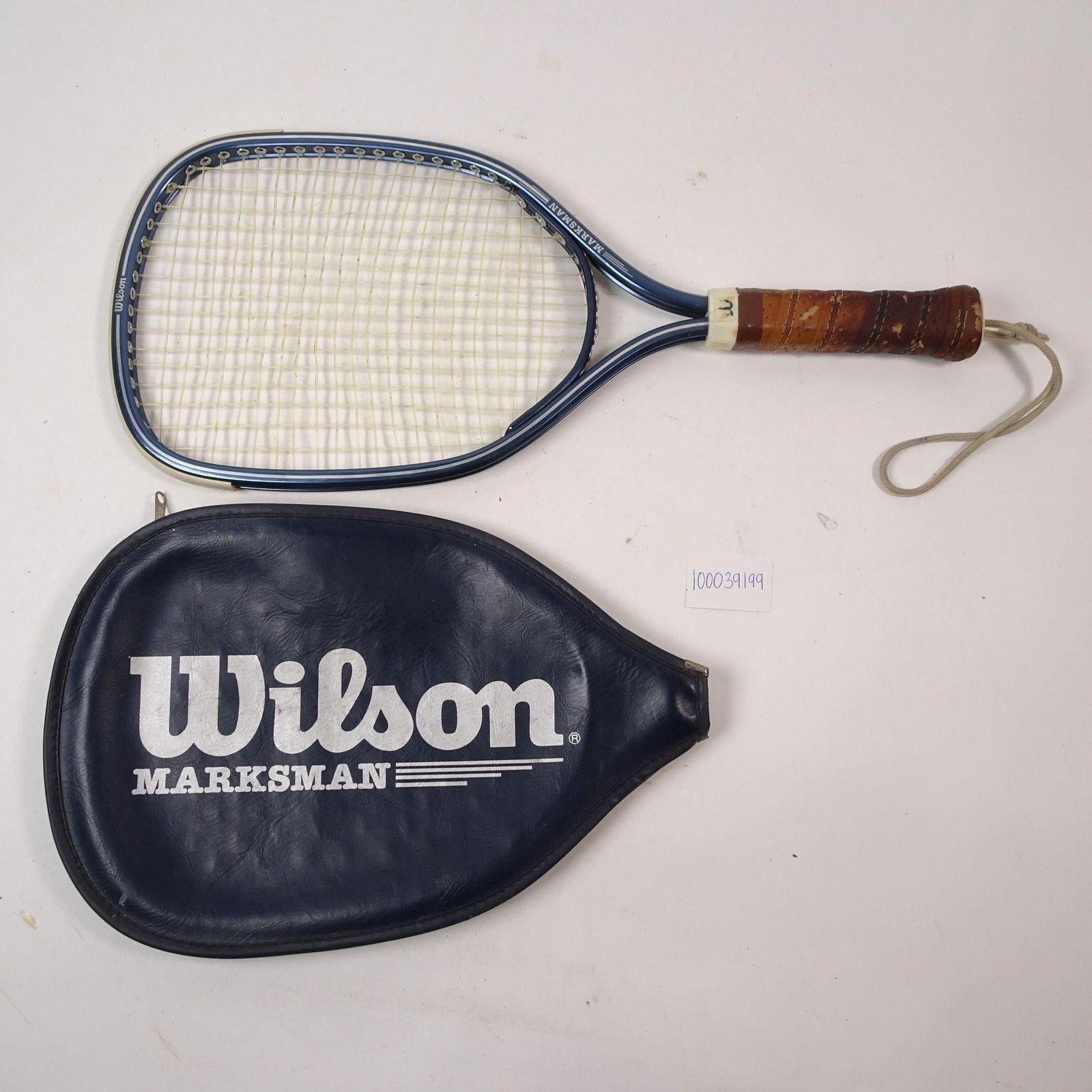 Vtg Wilson Marksman Racquetball Racket with Cover (1 of 3)