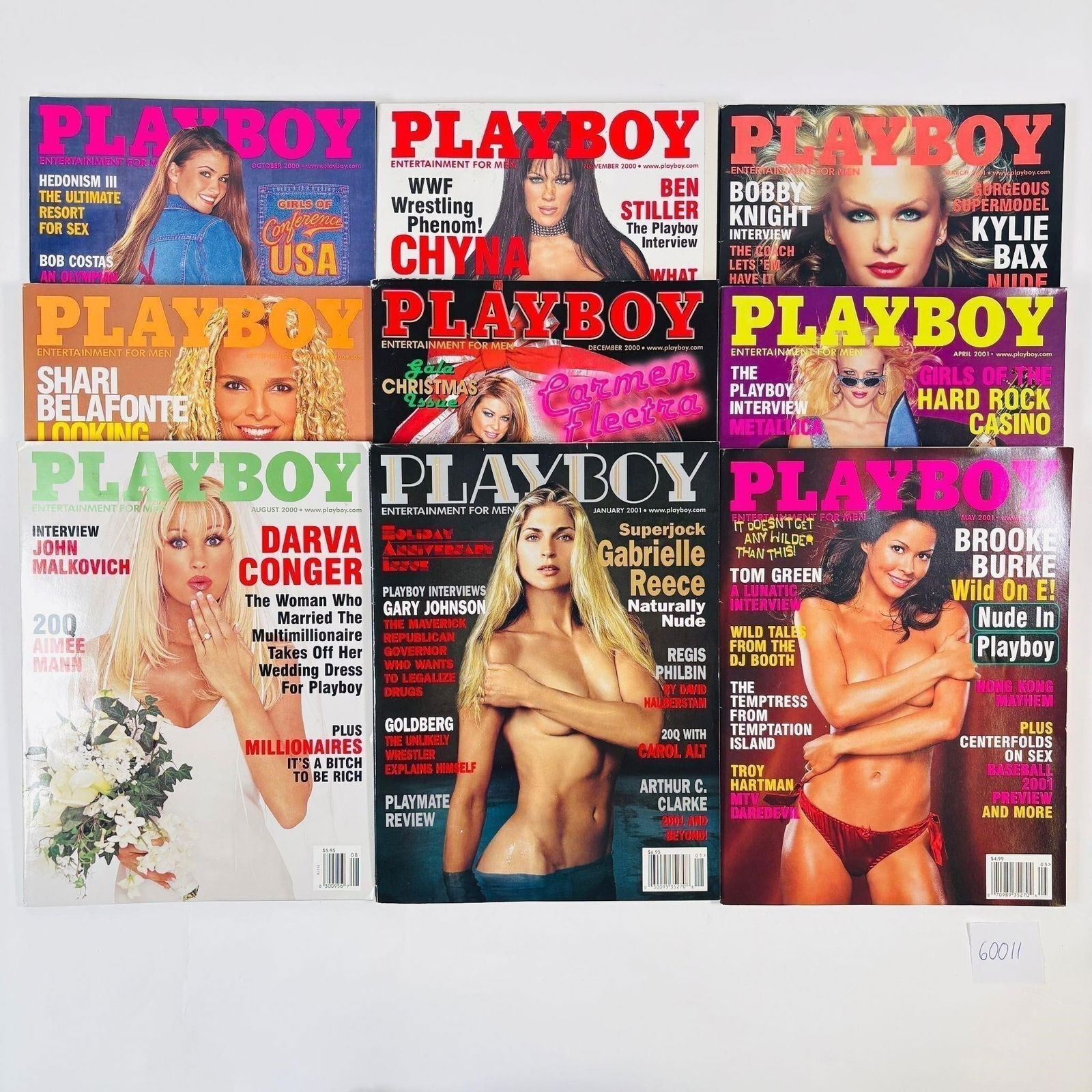 Vintage Playboy Magazines Set of 9 (2000-2001) (1 of 4)