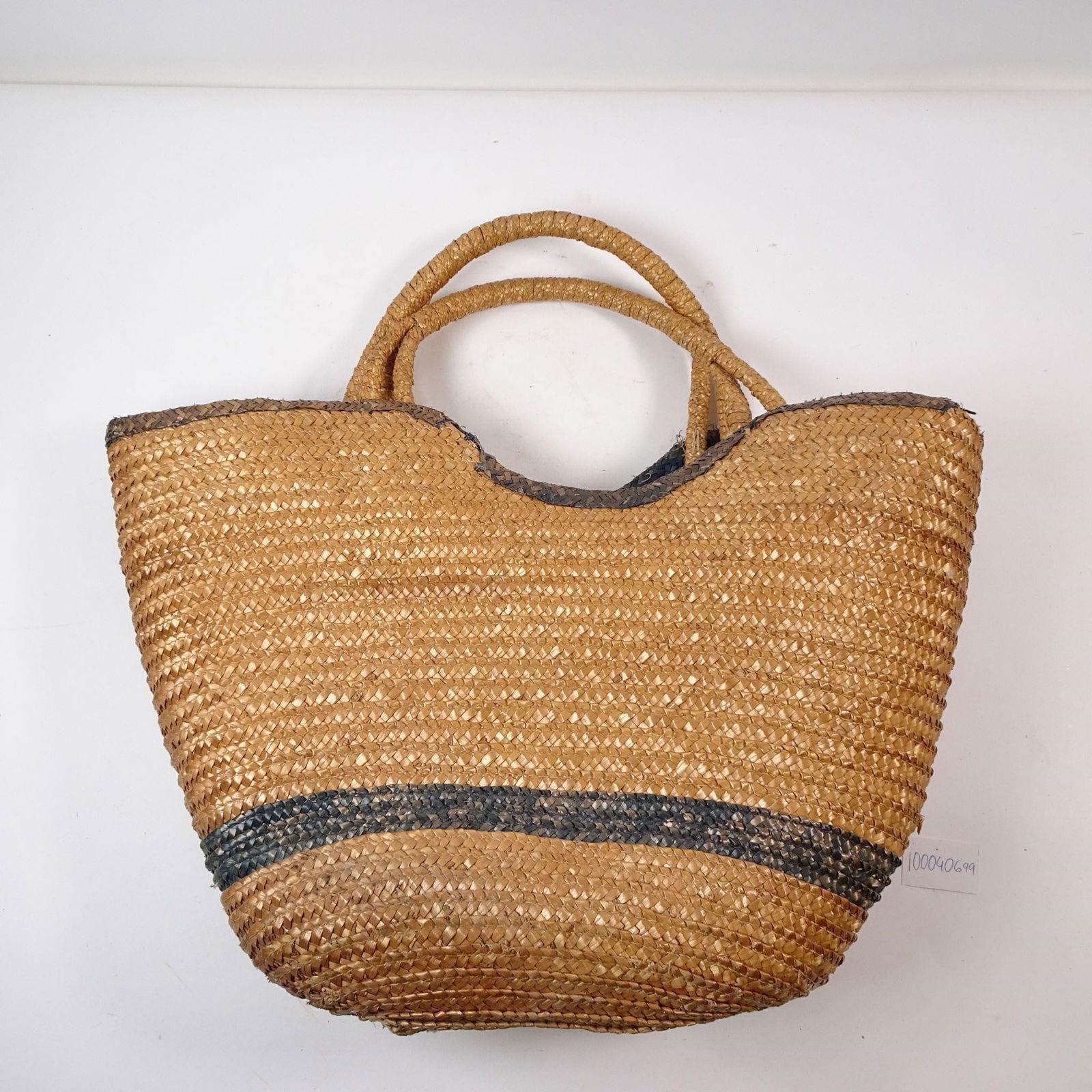 Vintage Woven Straw Tote Bag (1 of 2)