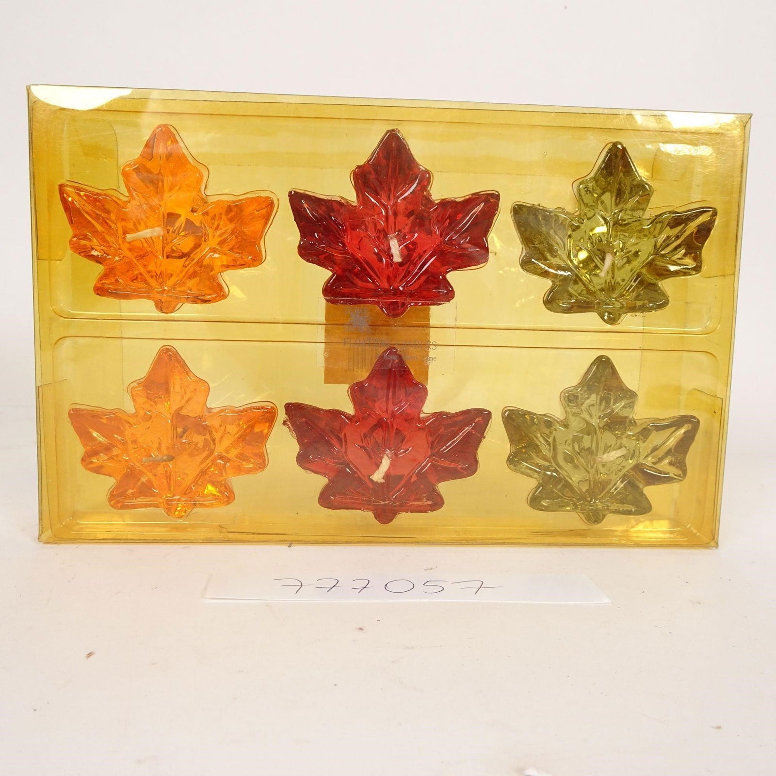Vintage Floating Leaf Candles Set (1 of 2)