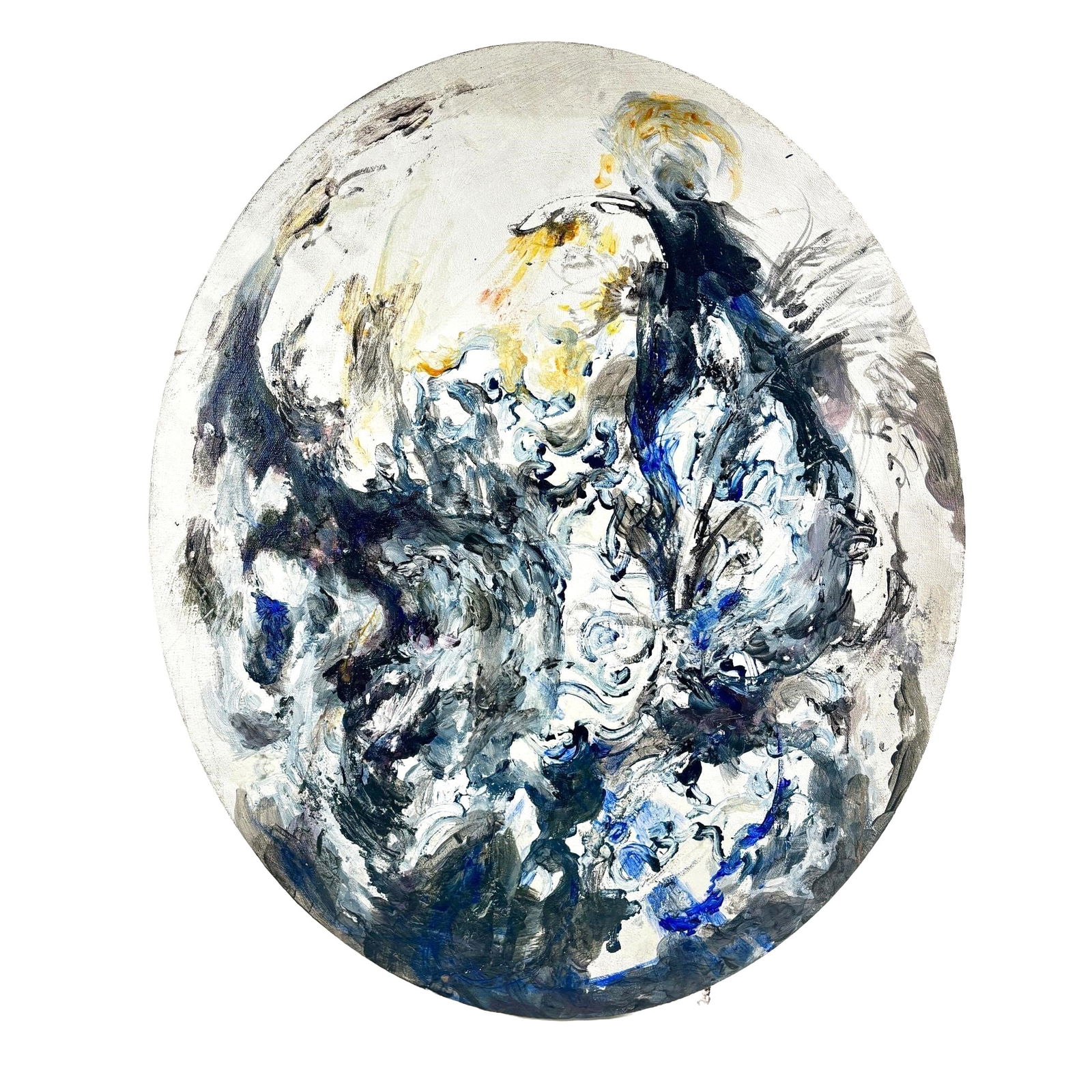 Original Round Earth Painting -Abstarct (1 of 3)