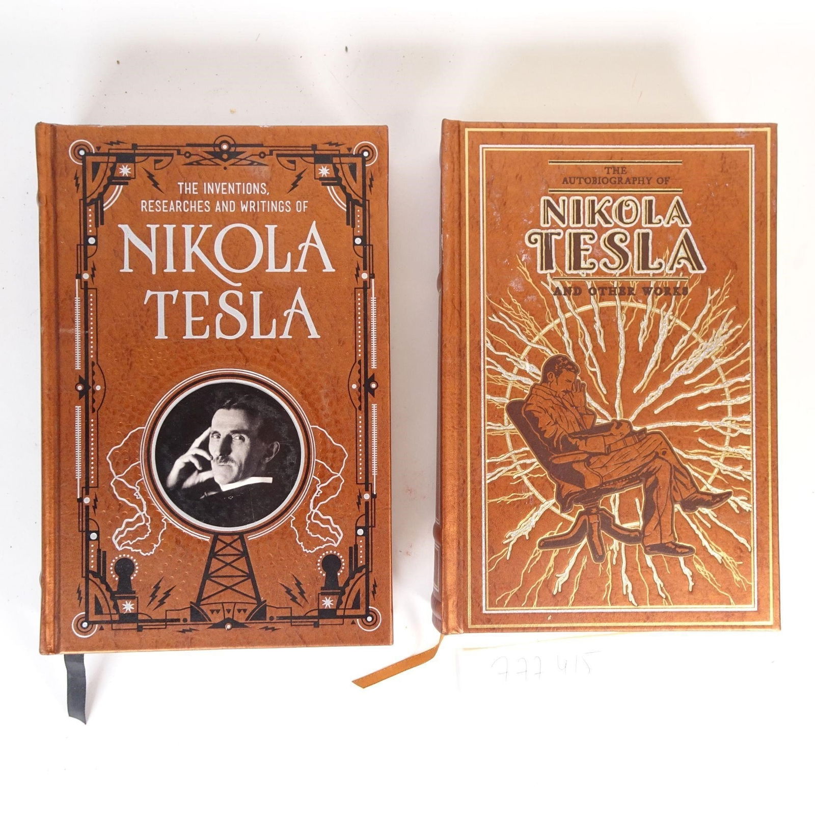 Nikola Tesla - 2 Book Lot: One lot consisting of two hardcover books about Nikola Tesla: - The Inventions, Researches and Writings of Nikola Tesla - The Autobiography of Nikola Tesla and Other Works Both volumes feature decorat