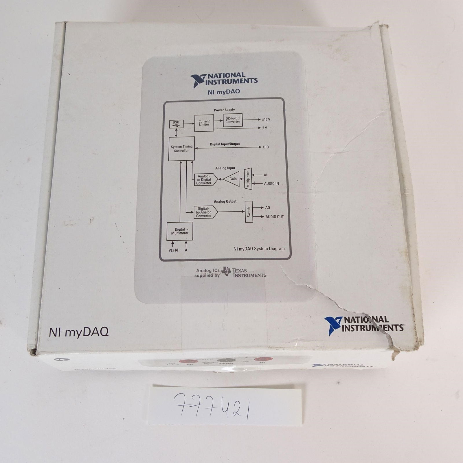 National Instruments NI myDAQ: Original National Instruments NI myDAQ portable data acquisition (DAQ) device, widely used in engineering education, university labs, and electronics projects. Supports analog and digital measurements
