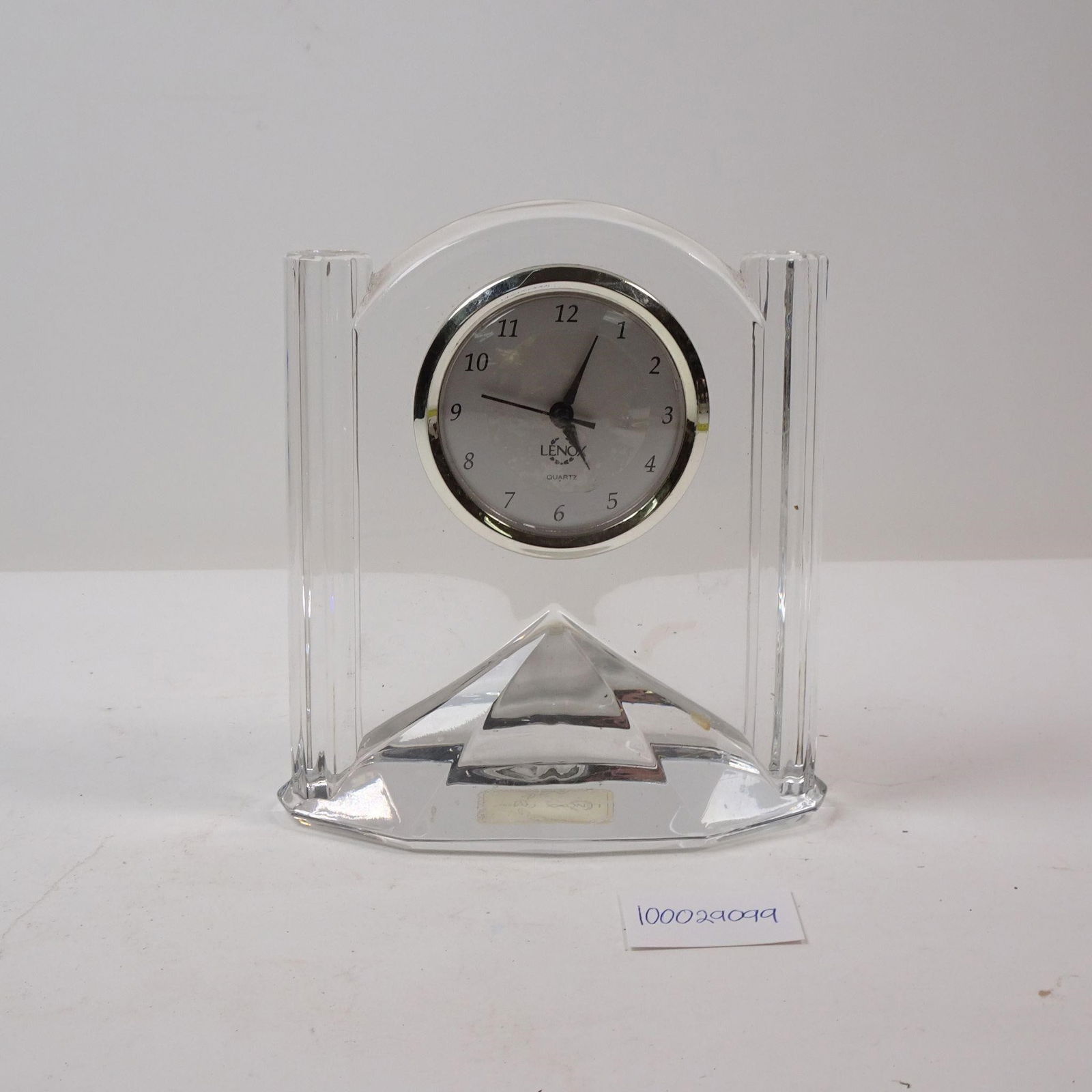 Vintage Lenox Crystal Glass Table Clock (1 of 3)