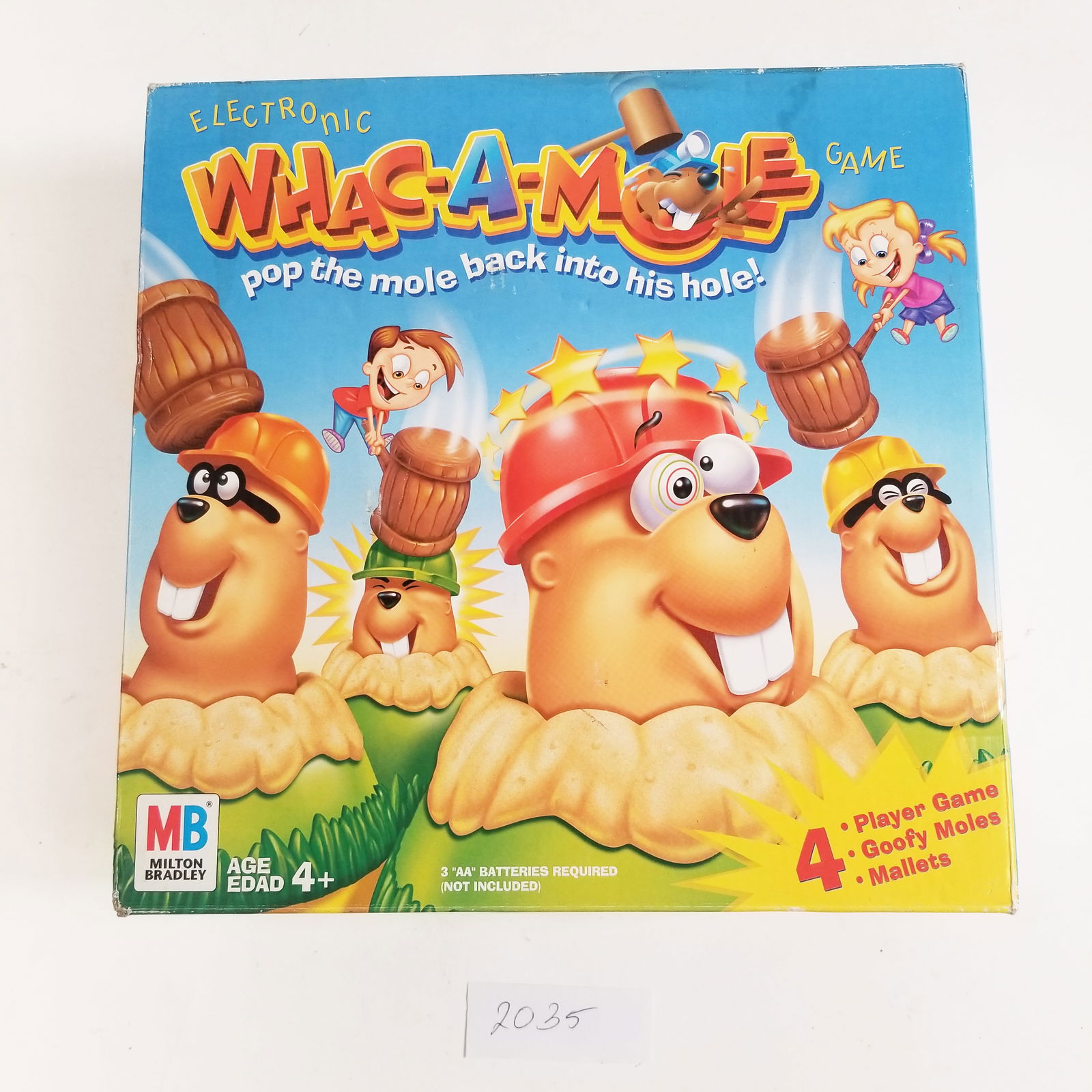 2004 Electronic Whac-A-Mole Board Game by Milton Bradley with Four Mallets: 2004 Electronic Whac-A-Mole Board Game by Milton Bradley with Four Mallets