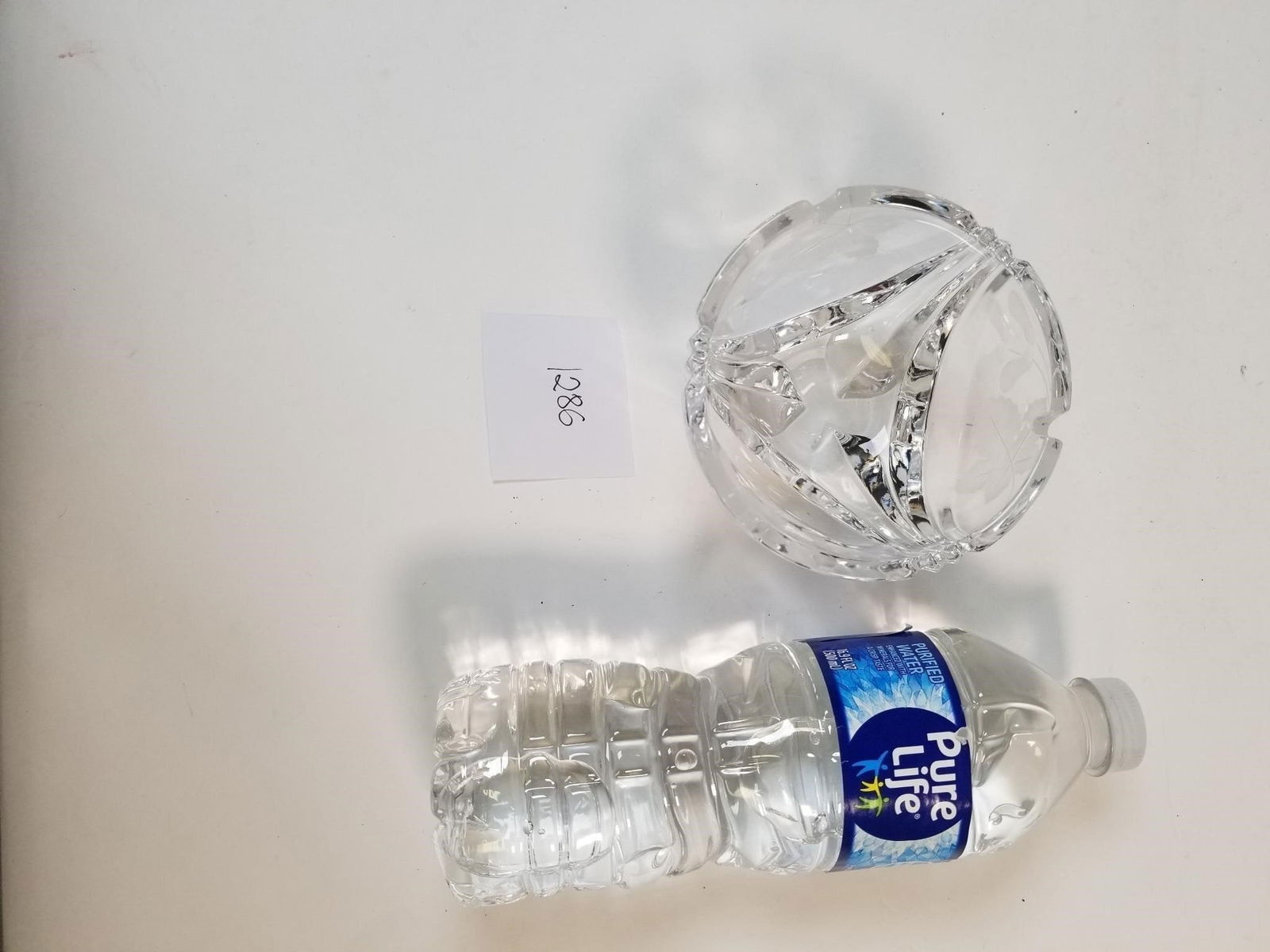 Vintage Crystal Glass Ashtray: Vintage Crystal Glass Ashtray Elegant and timeless design. Condition varies; please refer to photos for details