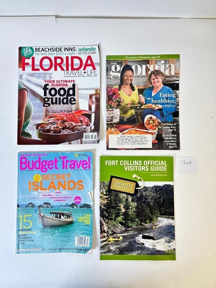 Assortment of Magazines Set of 4: Assorted Random Magazines â?? Set of Various Titles Mixed genres and topics. Condition varies; please refer to photos for details