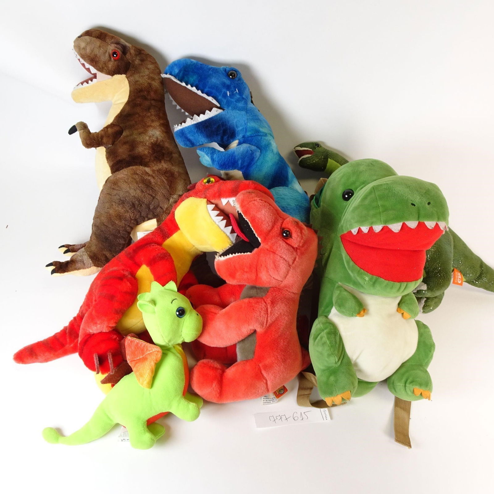 Plush Toy Lot (7): Exciting dinosaur-themed plush lot featuring a variety of colorful and fun dinosaur characters, perfect for kids, dinosaur lovers, or resale bundles. Perfect for kids' gifts, playrooms, themed parties