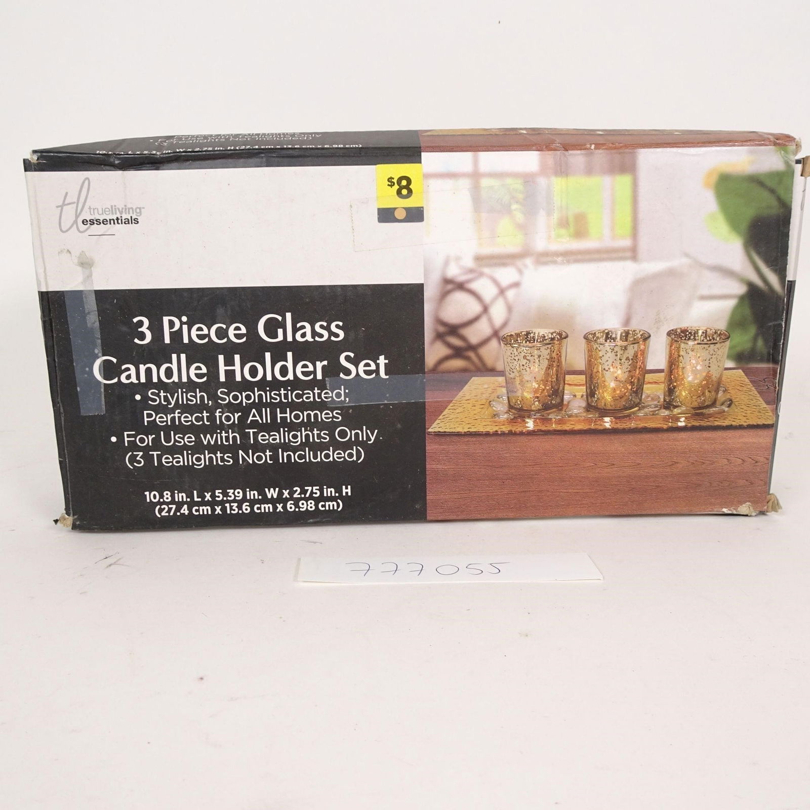 3-Piece Glass Tealight Candle Holder Set (1 of 9)