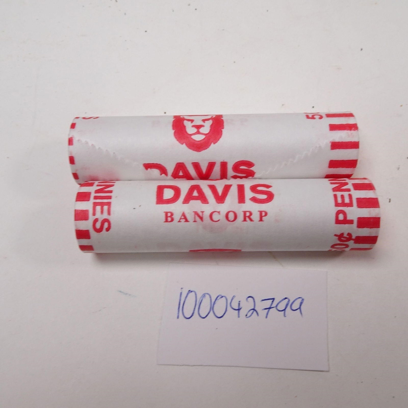 New Bank Wrapped Rolls Pennies 2024-D 50 Cents: A set of new Bank Wrapped Rolls of 2024-D 50 Cents coins. These rolls contain fifty-cent coins minted in Denver ('D' mint mark) and are ideal for collectors, investors, or anyone looking for uncircula