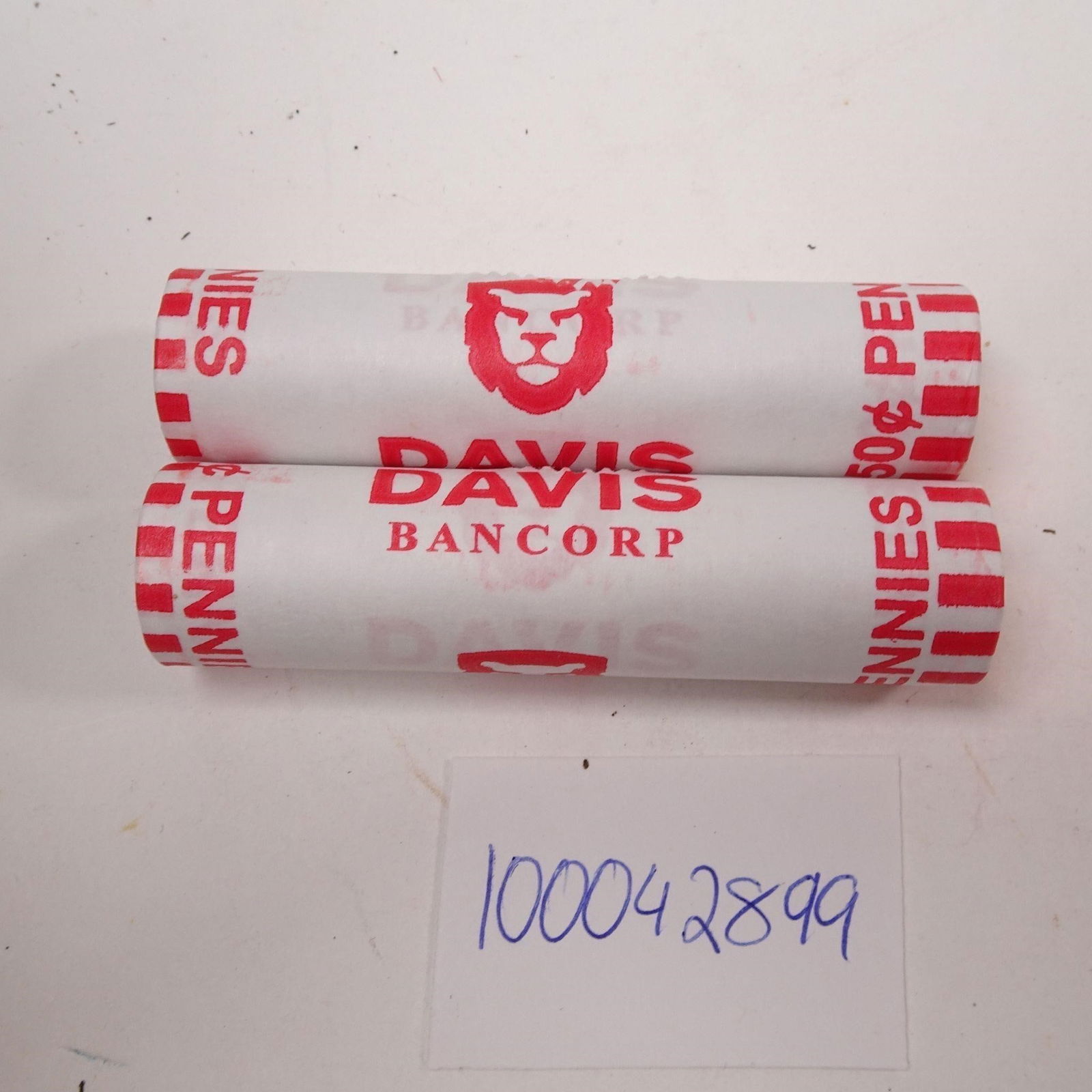 New Bank Wrapped Rolls Pennies 2024-D 50 Cents: A set of new Bank Wrapped Rolls of 2024-D 50 Cents coins. These rolls contain fifty-cent coins minted in Denver ('D' mint mark) and are ideal for collectors, investors, or anyone looking for uncircula