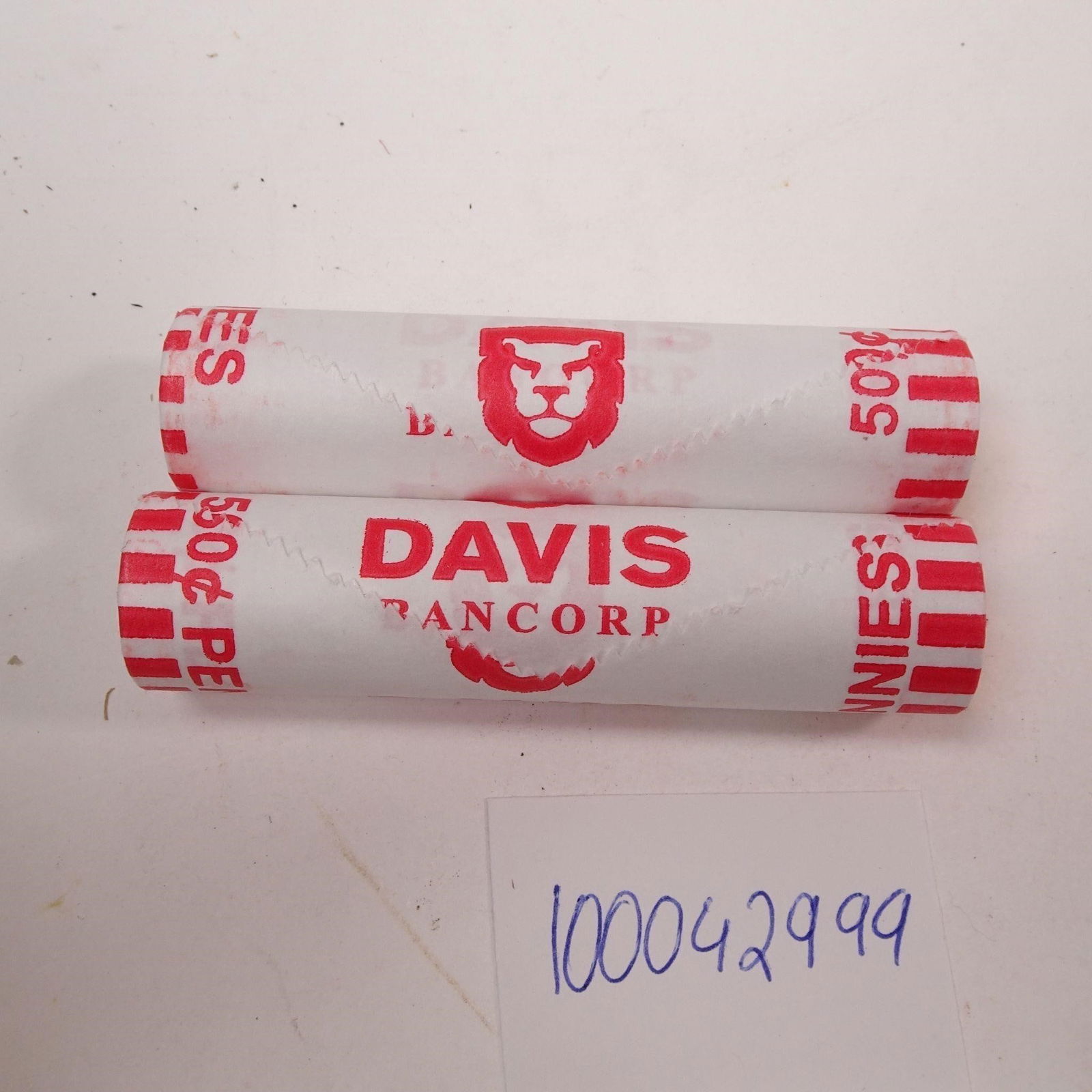 New Bank Wrapped Rolls Pennies 2024-D 50 Cents: A set of new Bank Wrapped Rolls of 2024-D 50 Cents coins. These rolls contain fifty-cent coins minted in Denver ('D' mint mark) and are ideal for collectors, investors, or anyone looking for uncircula