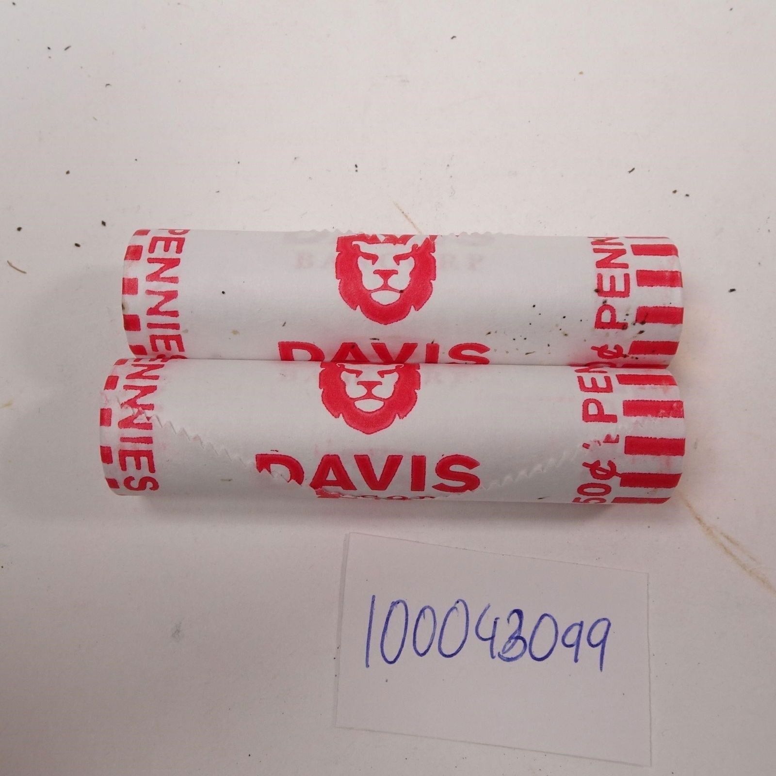 New Bank Wrapped Rolls Pennies 2024-D 50 Cents: A set of new Bank Wrapped Rolls of 2024-D 50 Cents coins. These rolls contain fifty-cent coins minted in Denver ('D' mint mark) and are ideal for collectors, investors, or anyone looking for uncircula