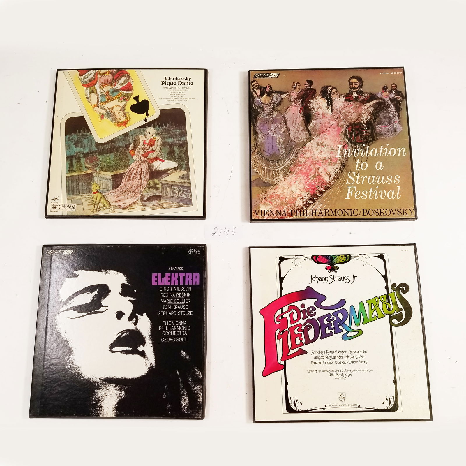 Vintage Vinyl Records Set of 4 (Strauss Birgit Nilsson, Strauss Die Federmaus, and more): Vintage Vinyl Records Set of 4 (Strauss Birgit Nilsson, Strauss Die Federmaus, and more) - Please review photos carefully for more details before purchasing