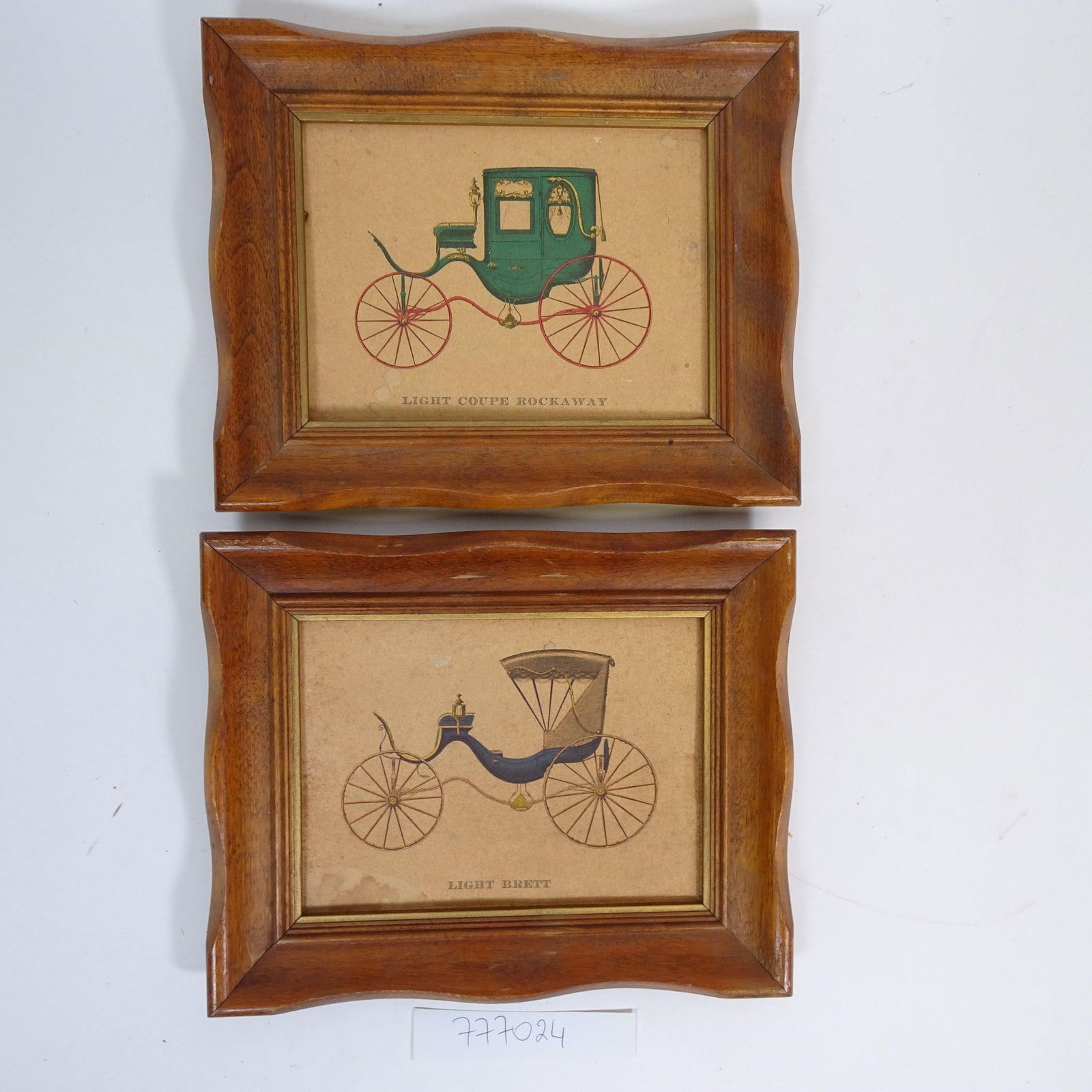 Pair of Framed Antique-Style Carriage Prints (1 of 5)