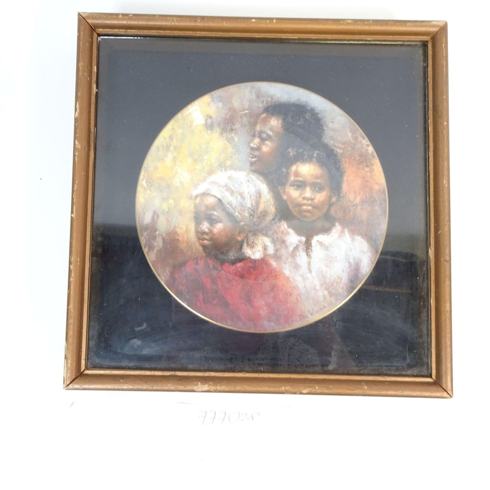 Hand-Painted Decorative Plate Framed as Wall Art (1 of 6)