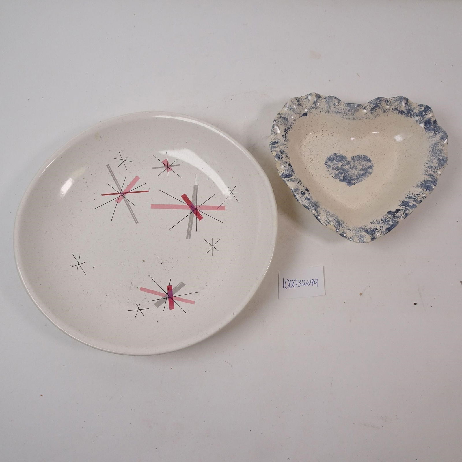 Set of 2 Decorative Plates: Heart Shaped n Winter: A set of two decorative plates, featuring a charming heart shape and a cozy winter design. These delightful pieces are perfect for seasonal display, small serving use, or for adding a touch of