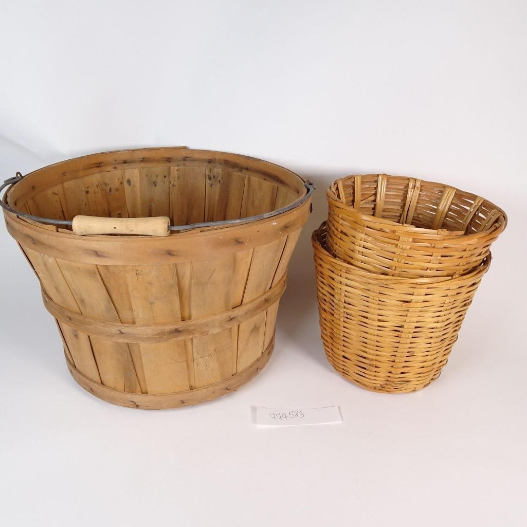 Vintage Wooden Bushel Basket (1 of 7)