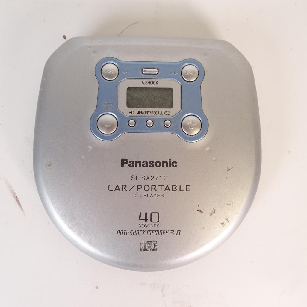 Vintage 2000 Discman: Classic early-2000s Panasonic portable CD player designed for both car and portable use. A nostalgic piece from the Discman era featuring 40-second Anti-Shock Memory 3.0 for skip protection.
