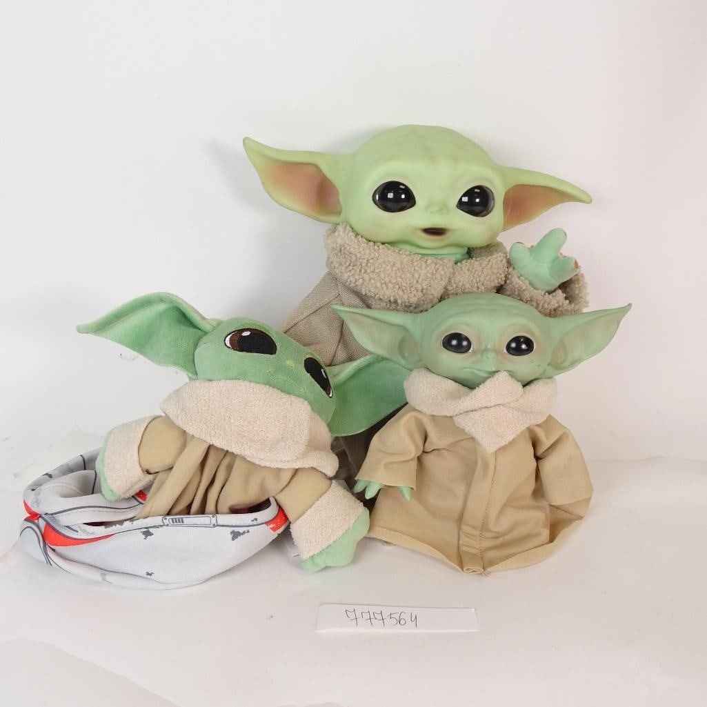 Lot of 3 Grogu (Baby Yoda) Figures: This listing is for one lot containing 3 Grogu (Baby Yoda) figures from the Star Wars universe. Perfect for Star Wars fans, collectors, or as a gift. Condition: - Good to very good pre-owned condition