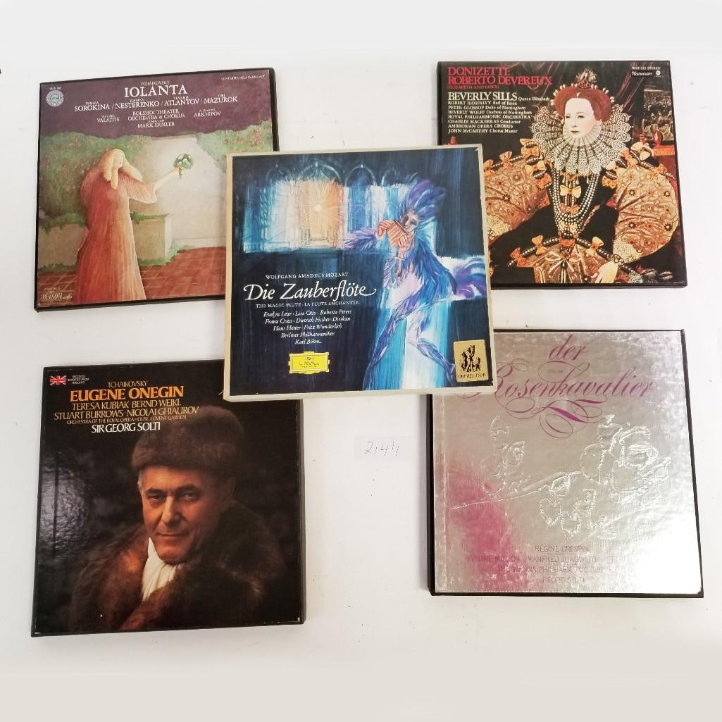 Vintage Vinyl Records Set of 5 Classical Pieces (Mozart The Magic Flute, Donizetii and more): Vintage Vinyl Records Set of 5 Classical Pieces (Mozart The Magic Flute, Donizetii and more)- Please review photos carefully for more details before purchasing
