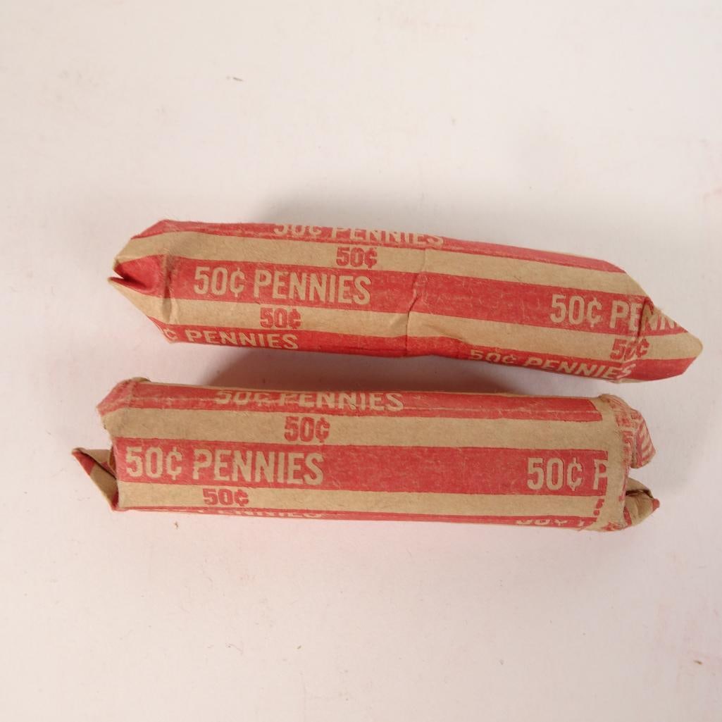 Original Paper Wrapped Lincoln Cents Coin Lot (1 of 2)