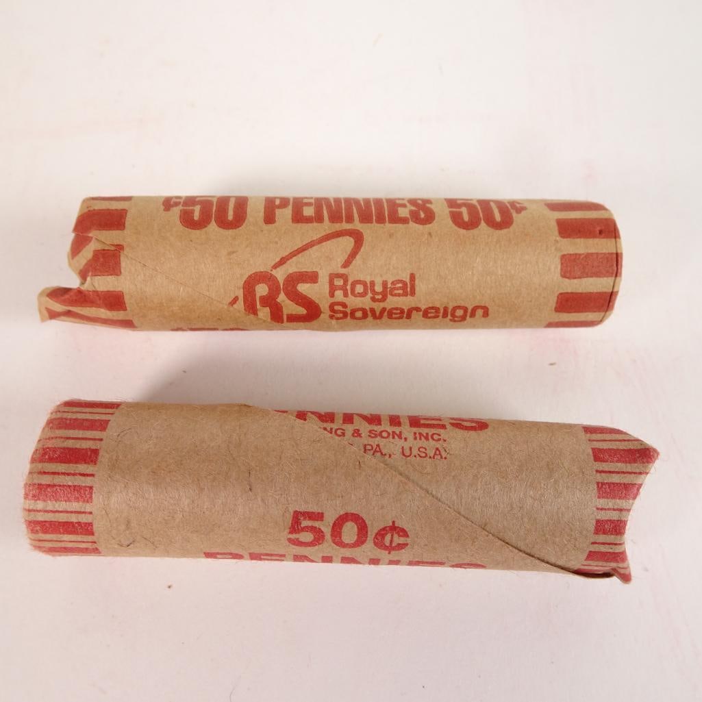 Original Paper Wrapped Lincoln Cents Coin Lot (1 of 3)