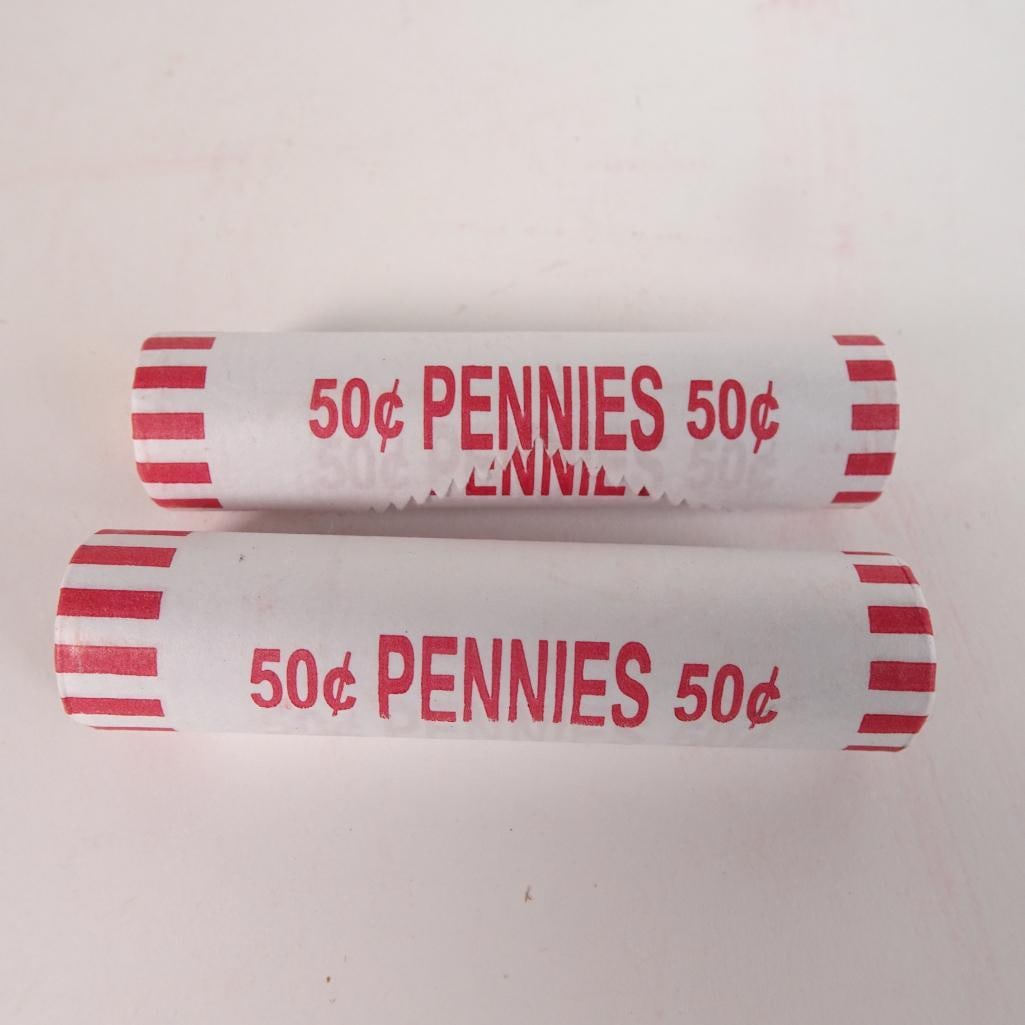 2 Bank Wrapped Penny Rolls (1 of 6)