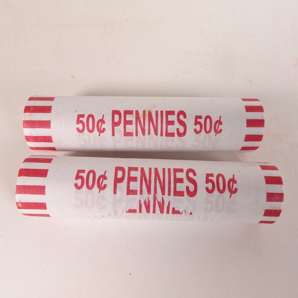 2 Bank Wrapped Penny Rolls (1 of 6)