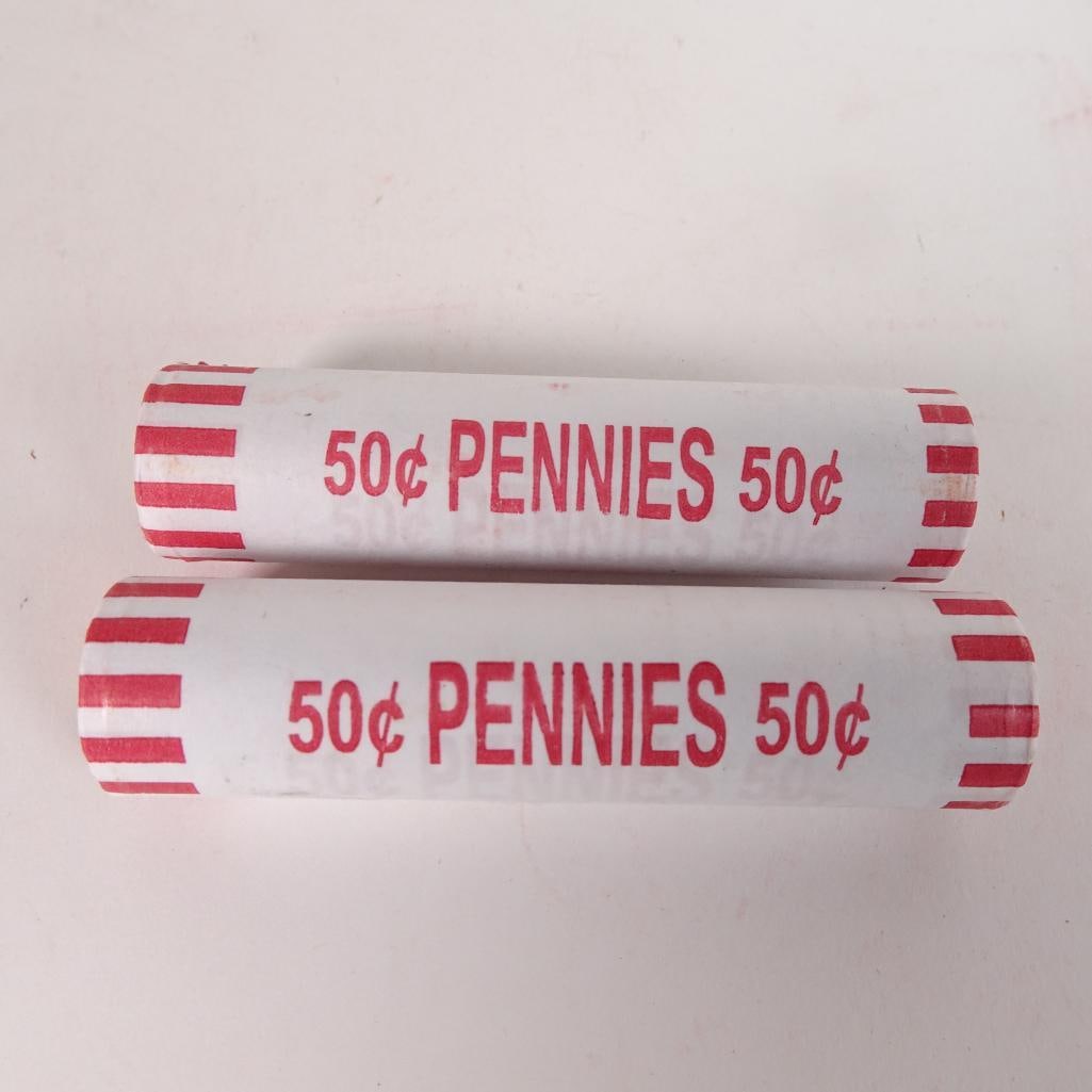 2 Bank Wrapped Penny Rolls (1 of 6)