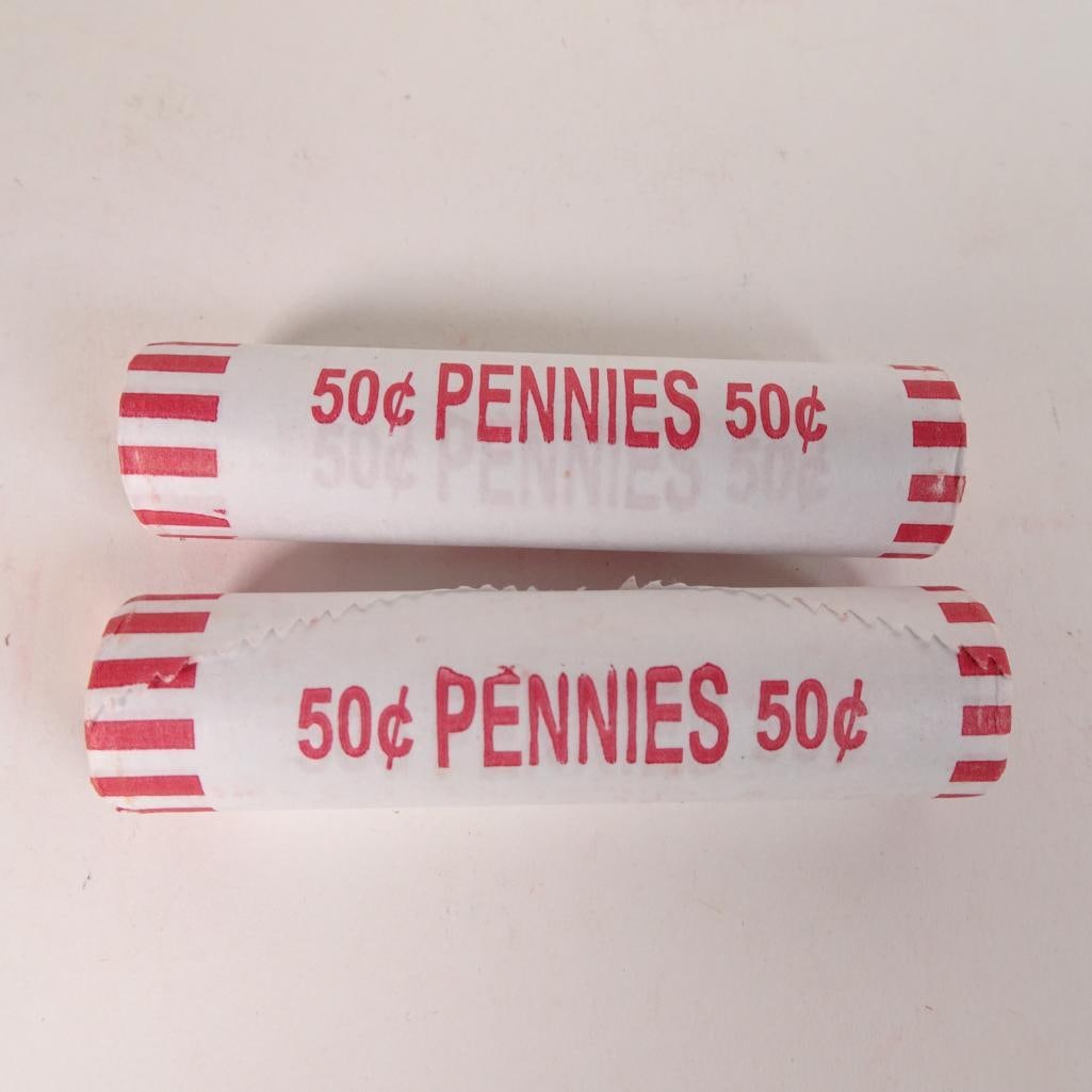 2 Bank Wrapped Penny Rolls (1 of 6)