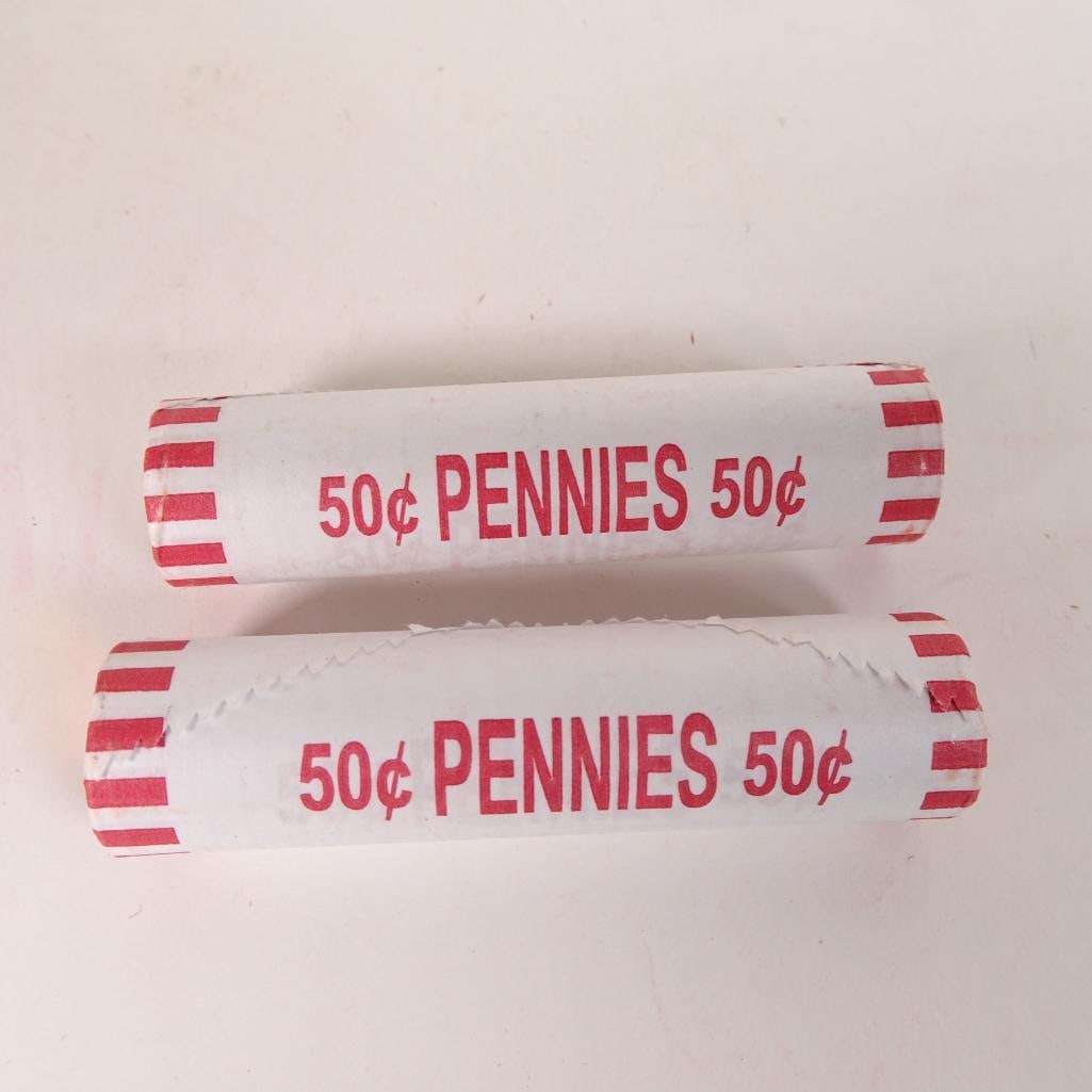 2 Bank Wrapped Penny Rolls (1 of 6)