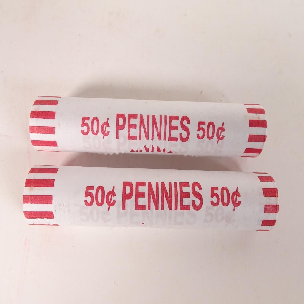 2 Bank Wrapped Penny Rolls (1 of 6)