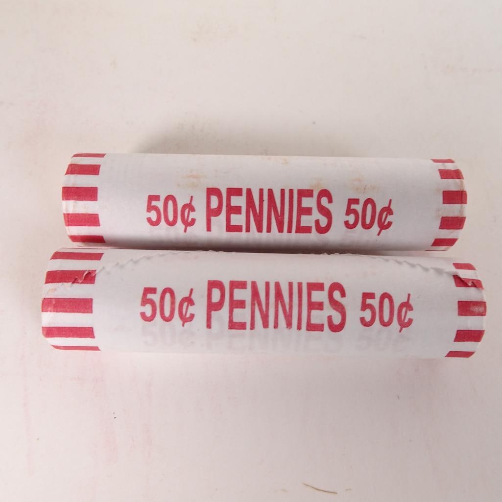 2 Bank Wrapped Penny Rolls (1 of 6)