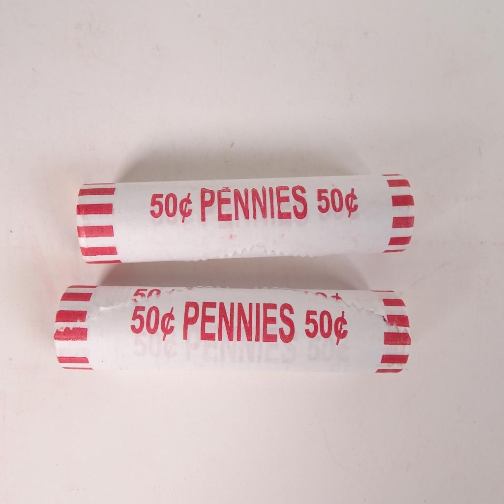 2 Bank Wrapped Penny Rolls (1 of 6)