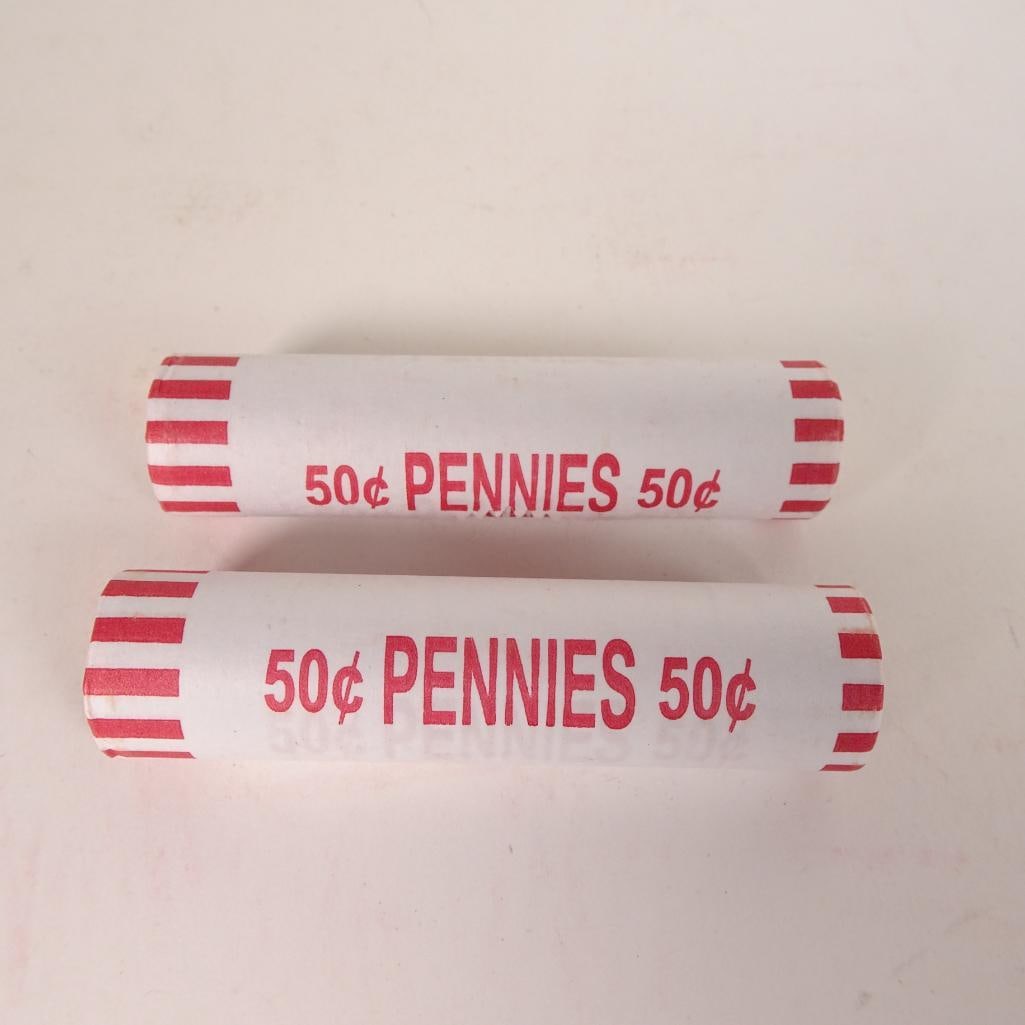 2 Bank Wrapped Penny Rolls (1 of 6)
